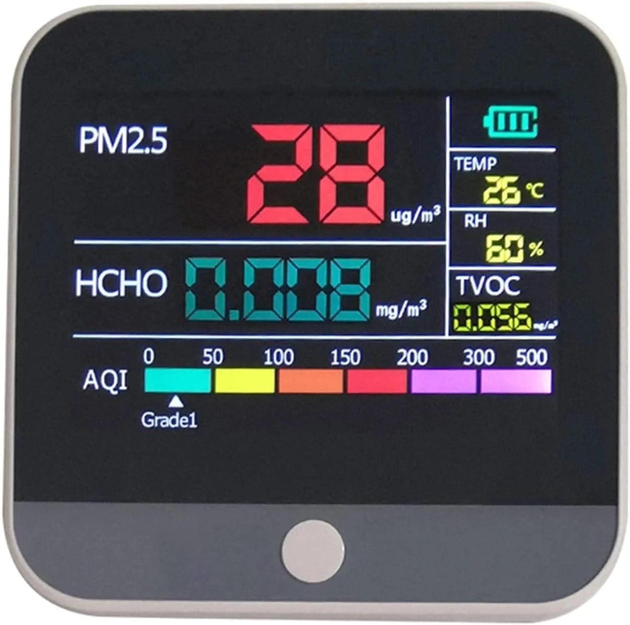 سنسور مانیتور کیفیت هوای داخل ساختمان SVASTY - آنالایزر گاز PM2.5 فرمالدئید TVOC تستر با دوام