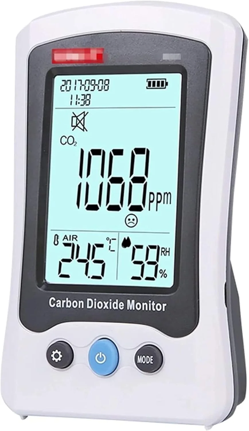 دستگاه تشخیص دی اکسید کربن SVASTY، مانیتور کیفیت هوا با باتری قابل شارژ 1500mAh برای آشپزخانه، خودرو و فضای داخلی