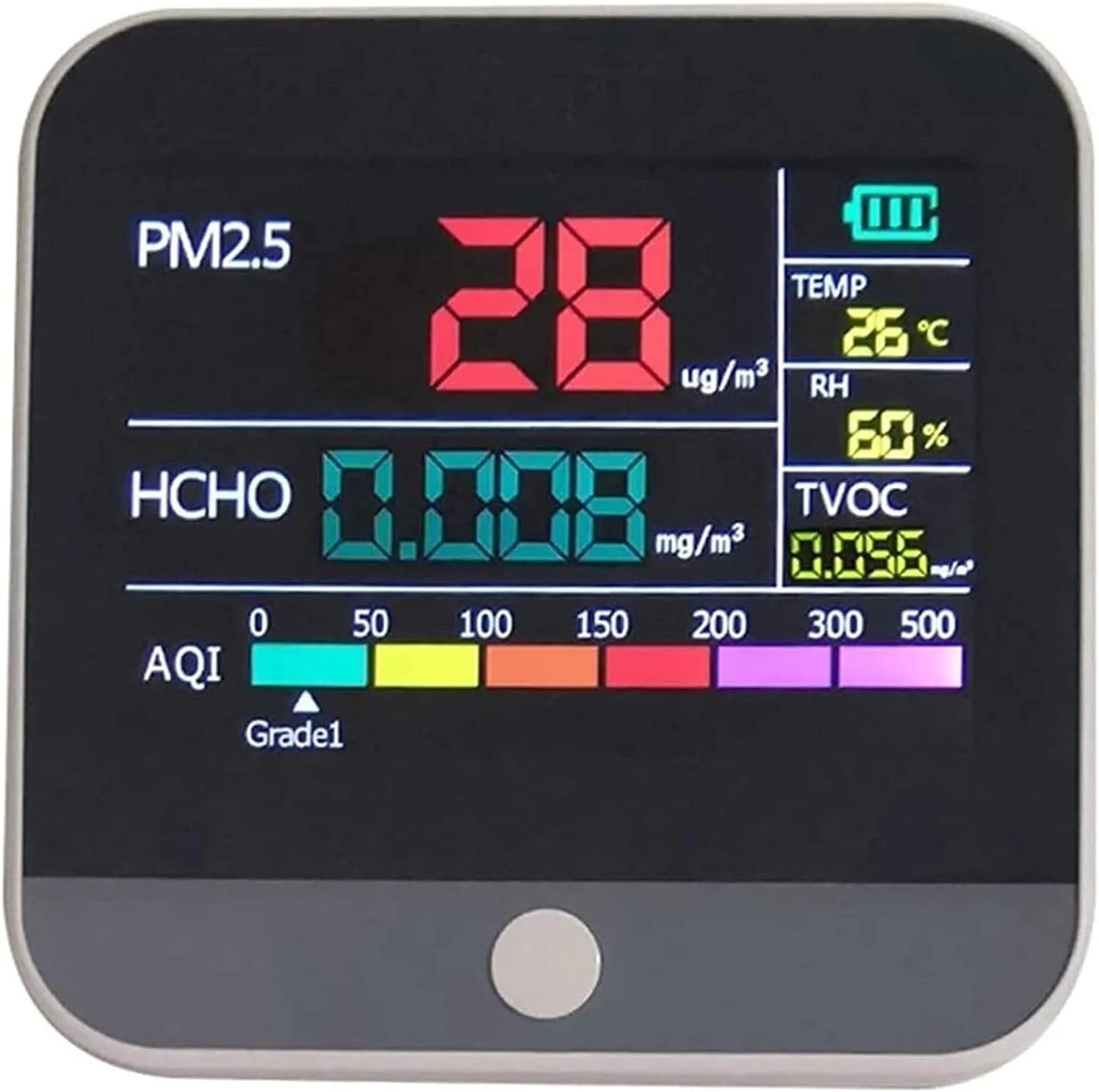 تستر PM2.5 فرمالدهید TVOC SVASTY، آشکارساز و مانیتور کیفیت آلودگی هوا، دماسنج/رطوبت سنج بادوام