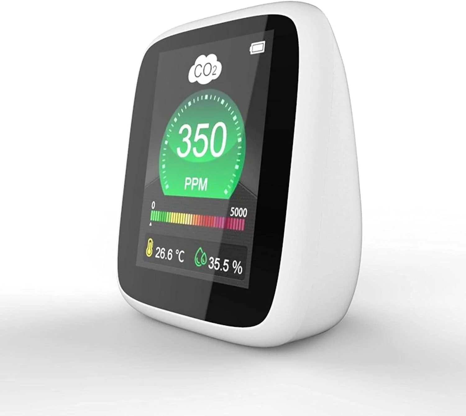 دستگاه تشخیص کیفیت هوا SVASTY، مانیتور دیجیتال دما و رطوبت داخلی، نمایشگر LCD، دستگاه تشخیص دی اکسید کربن، حسگر آلودگی