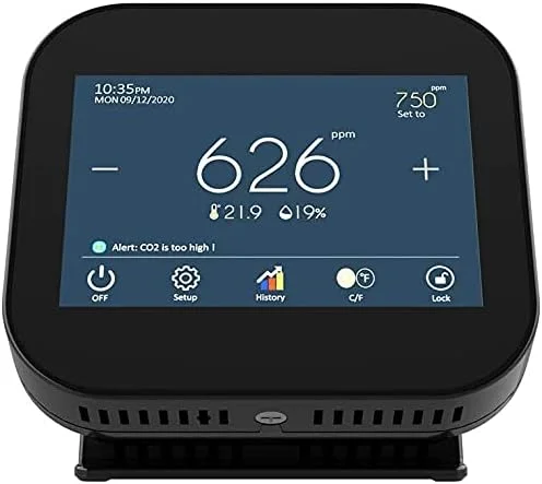 دستگاه سنجش کیفیت هوا SVASTY، ردیاب CO2 با سنسور NDIR دو کاناله، کنترل دما و رطوبت RH، تستر دقیق گرد و غبار بسیار ریز، مانیتور صفحه نمایش LCD