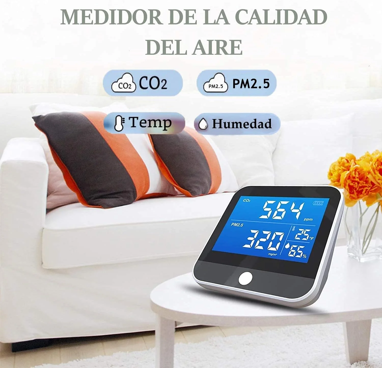 مانیتور CO2 سواستی - ردیاب آلارم CO2 و مانیتور کیفیت هوا داخل خانه - دماسنج اتاق و رطوبت سنج - مانیتور دی اکسید کربن