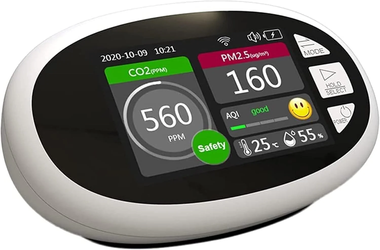 دستگاه سنجش دی اکسید کربن داخلی SVASTY 400-5000ppm، مانیتور کیفیت هوا، دما و رطوبت نسبی، آشکارساز دی اکسید کربن، مانیتور سنسور NDIR