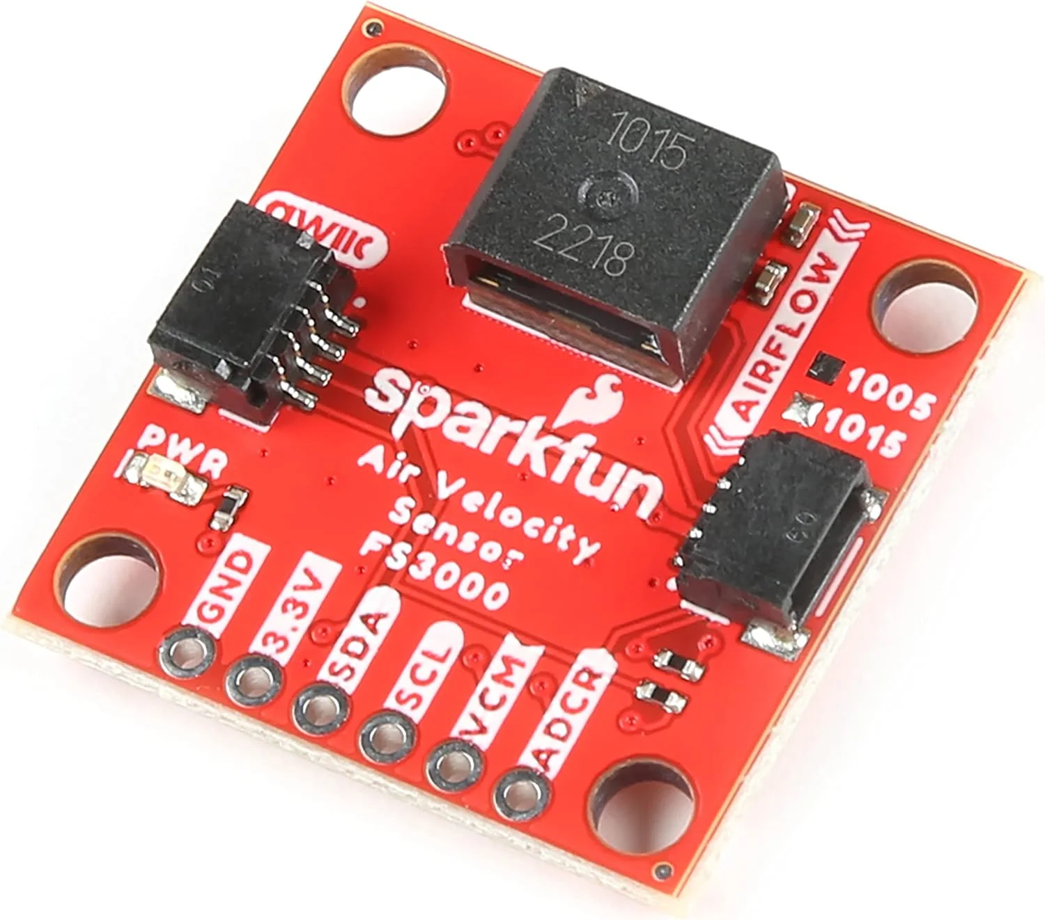 برد توسعه سنسور سرعت باد SparkFun - FS3000-1015 (Qwiic) ماژول سرعت باد نصب سطحی با محدوده 0-15 متر بر ثانیه (0-33.6 مایل در ساعت) دارای خروجی دیجیتال با رزولوشن 12 بیتی