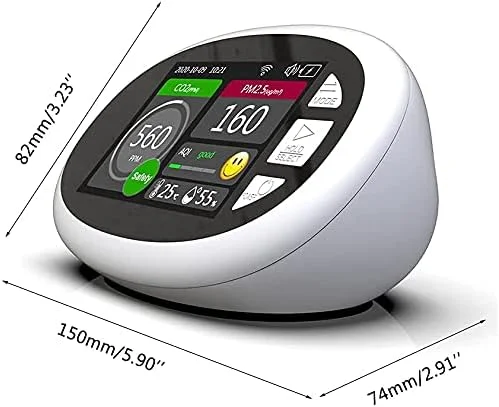 دستگاه سنجش دی اکسید کربن داخلی SVASTY 400-5000ppm، مانیتور کیفیت هوا، دما و رطوبت نسبی، آشکارساز دی اکسید کربن، مانیتور سنسور NDIR