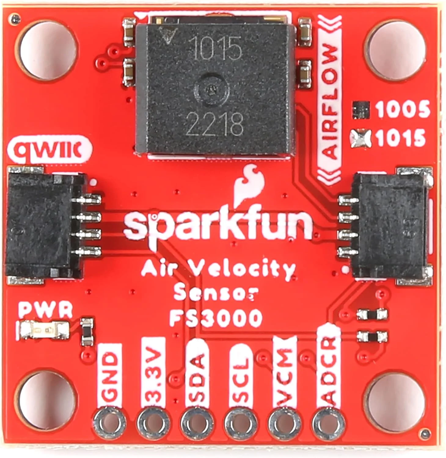 برد توسعه سنسور سرعت باد SparkFun - FS3000-1015 (Qwiic) ماژول سرعت باد نصب سطحی با محدوده 0-15 متر بر ثانیه (0-33.6 مایل در ساعت) دارای خروجی دیجیتال با رزولوشن 12 بیتی