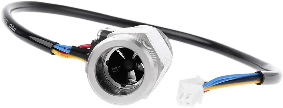 فلومتر آب استیل ضد زنگ Adnana G3/4 اینچ با سنسور اندازه گیری دمای NTC، فلومتر دیجیتال اثر هال، سنسور جریان توربینی