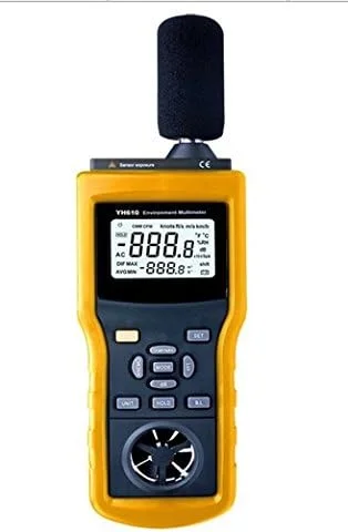 تستر محیطی دیجیتال چند منظوره SJHDKLW YH610 6 در 1 با دقت بالا و فلومتر هوا