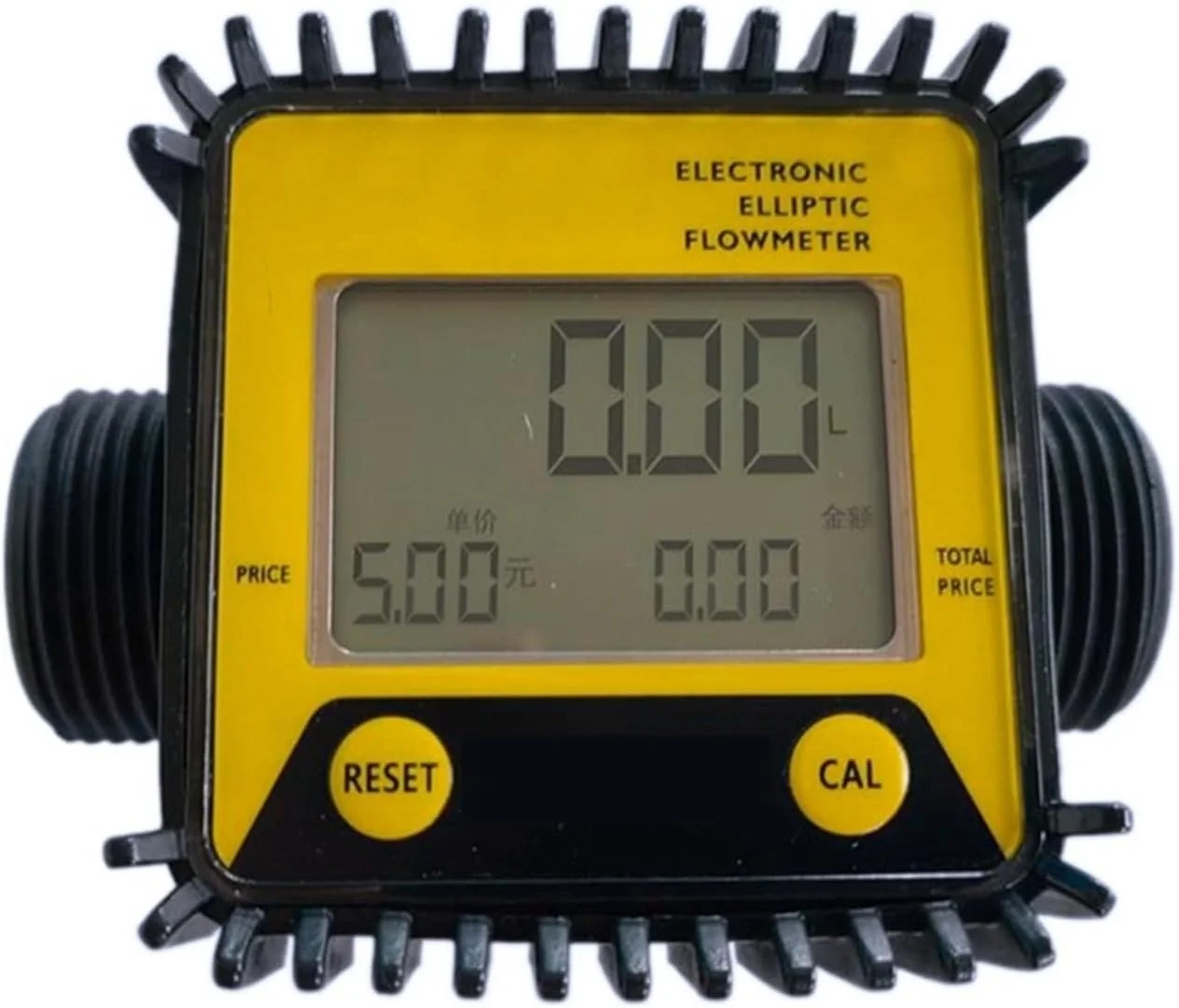 فلومتر نمایشگر الکترونیکی K28 SJHDKLW برای اندازه گیری متانول، کنتور جریان، سرعت جریان اوره برای آب دریا، الکل و فاضلاب صنعتی (زرد)