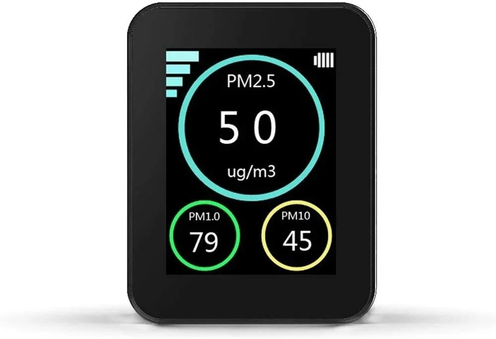 دستگاه تشخیص کیفیت هوا SilteD با صفحه نمایش رنگی TFT، ابزار تشخیص ذرات PM2.5 PM1.0 PM10