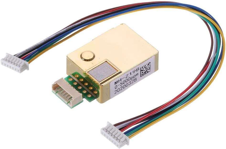 ماژول حسگر دی اکسید کربن MH-Z19B مدل SilteD MH-Z19 برای صفحه نمایش CO2 محدوده 0-5000ppm MH Z19B NDIR به همراه ترمینال بلاک