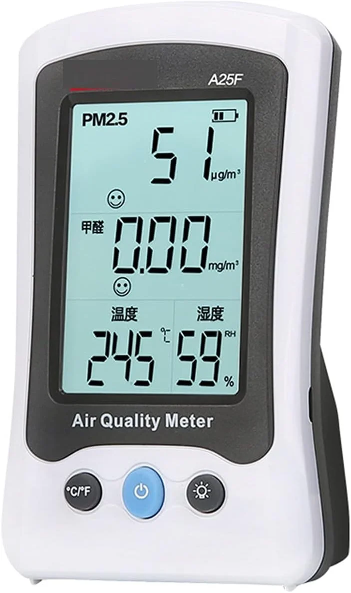 دستگاه تشخیص گاز SJHDKLW مدل A25F، تستر کیفیت هوای خانگی PM2.5، تشخیص دود، ردیاب فرمالدئید، ردیاب نشت گاز