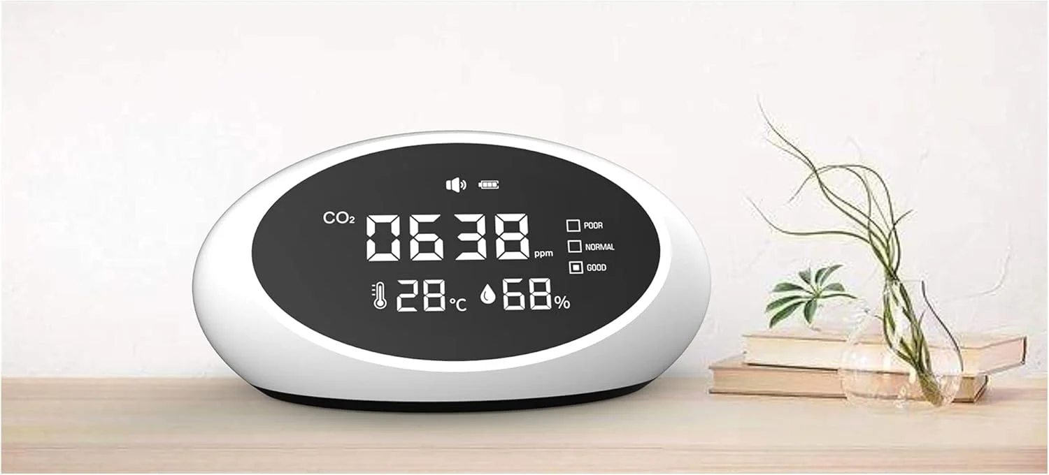 دستگاه سنجش کیفیت هوا Shandongmt، ردیاب دی اکسید کربن خانگی، ابزار اندازه گیری غلظت CO2