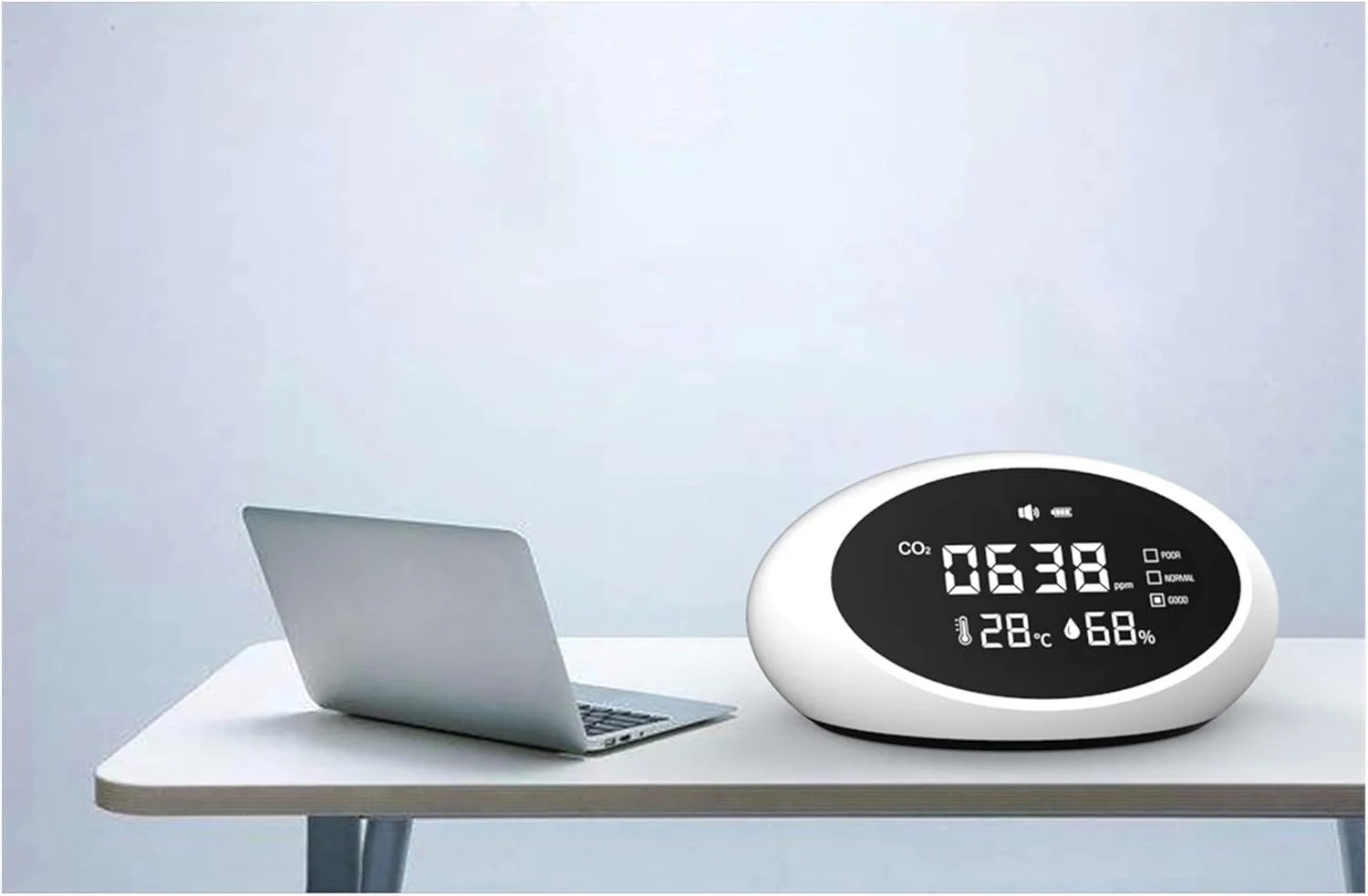 دستگاه سنجش کیفیت هوا Shandongmt، ردیاب دی اکسید کربن خانگی، ابزار اندازه گیری غلظت CO2