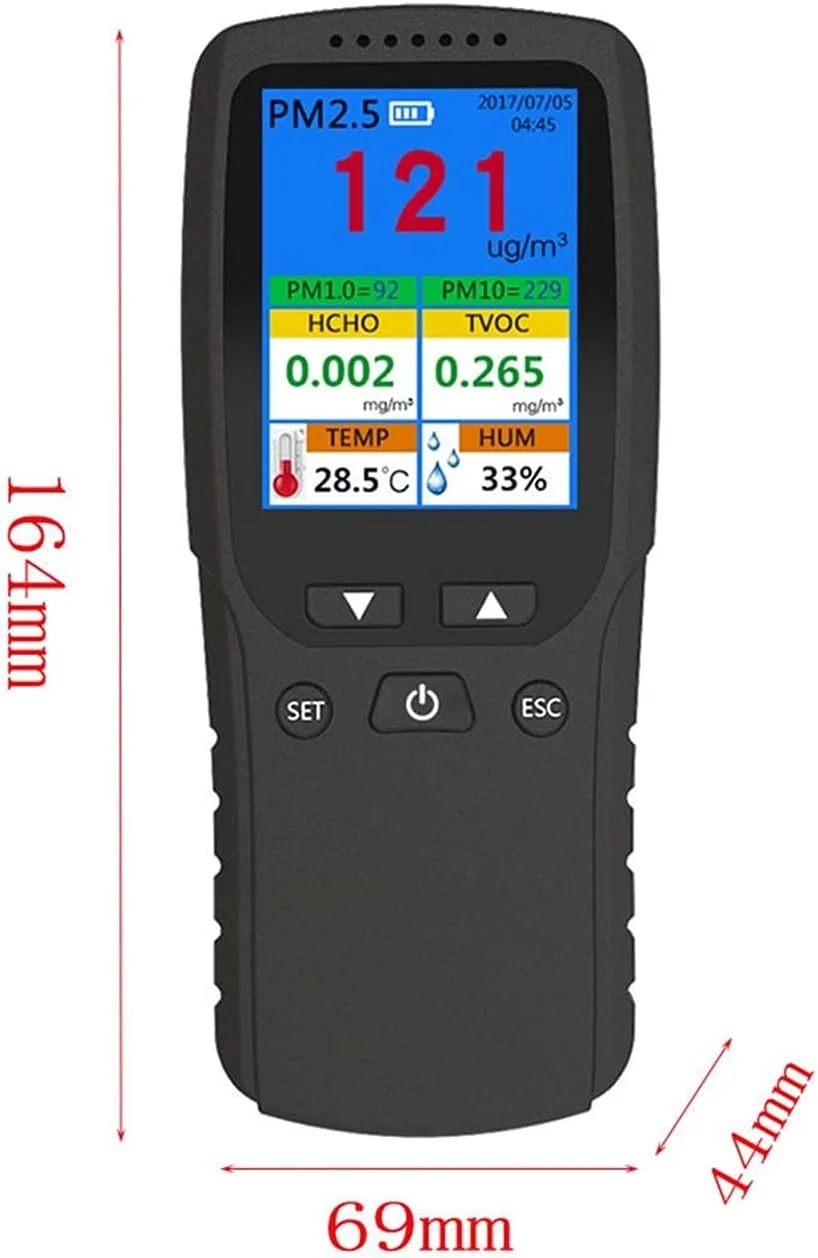 دستگاه سنجش کیفیت هوا Shandongmt، آشکارساز کیفیت هوا PM2.5 HCHO PM1.0 PM10 فرمالدهید
