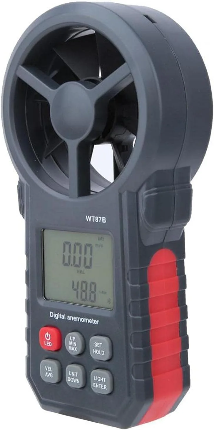 تستر سرعت باد دیجیتال Shhdd با اتصال USB و بلوتوث، مناسب برای محیط های داخلی و خارجی، تستر CFM، سرعت جریان هوا