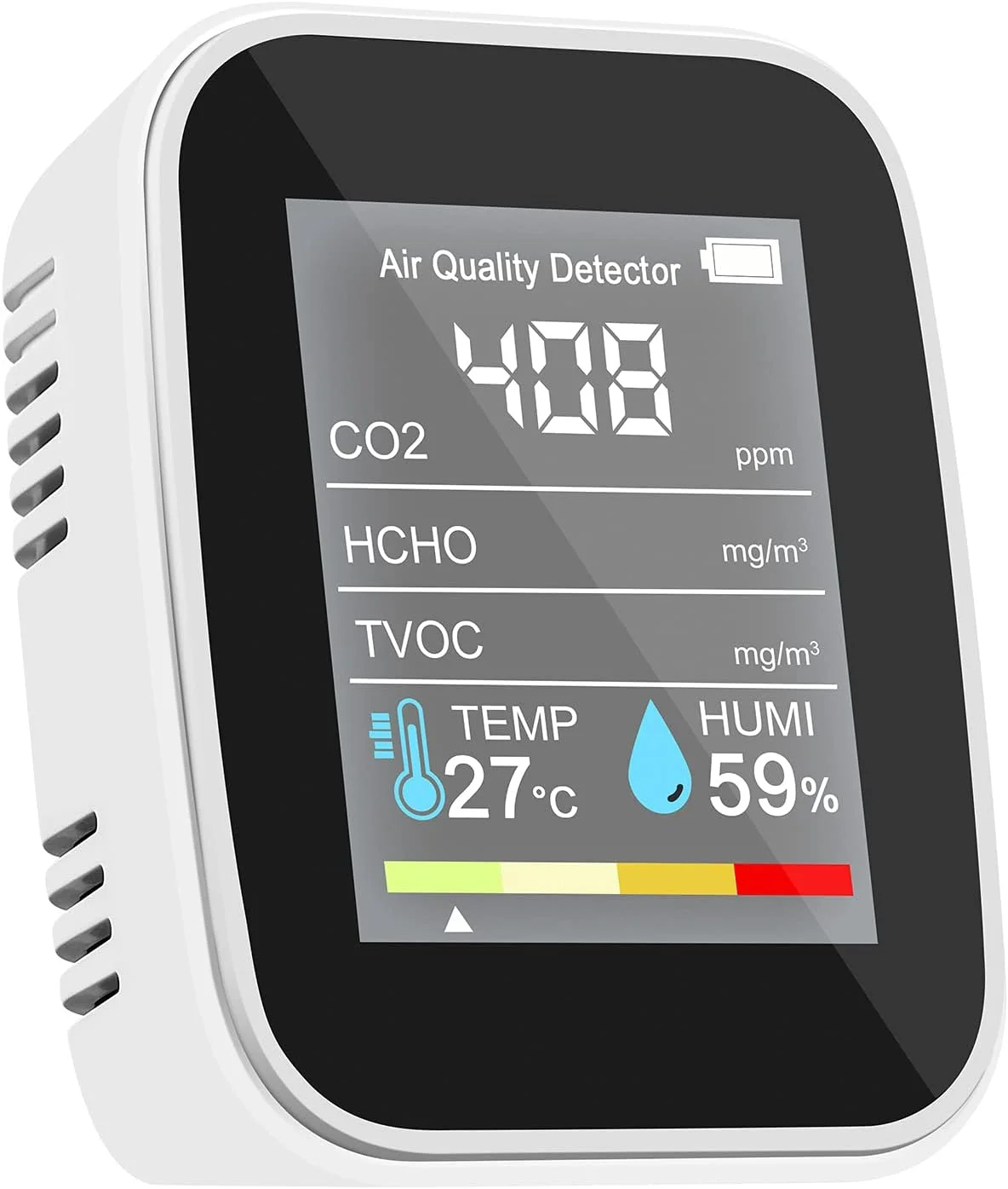 دستگاه سنجش 5 در 1 دی اکسید کربن Shandongmt، مانیتور کیفیت هوا، تستر فرمالدئید، آشکارساز دی اکسید کربن TVOC HCHO، دما، رطوبت، کالیبراسیون آسان، عملکرد زنگ هشدار برای خانه/مدرسه/دفتر دستگاه سنجش 5 در 1 دی اکسید کربن Shandongmt، مانیتور کیفیت هوا، تستر فرمالدئید، آشکارساز دی اکسید کربن TVOC HCHO، دما، رطوبت، کالیبراسیون آسان، عملکرد زنگ هشدار برای خانه/مدرسه/دفتر