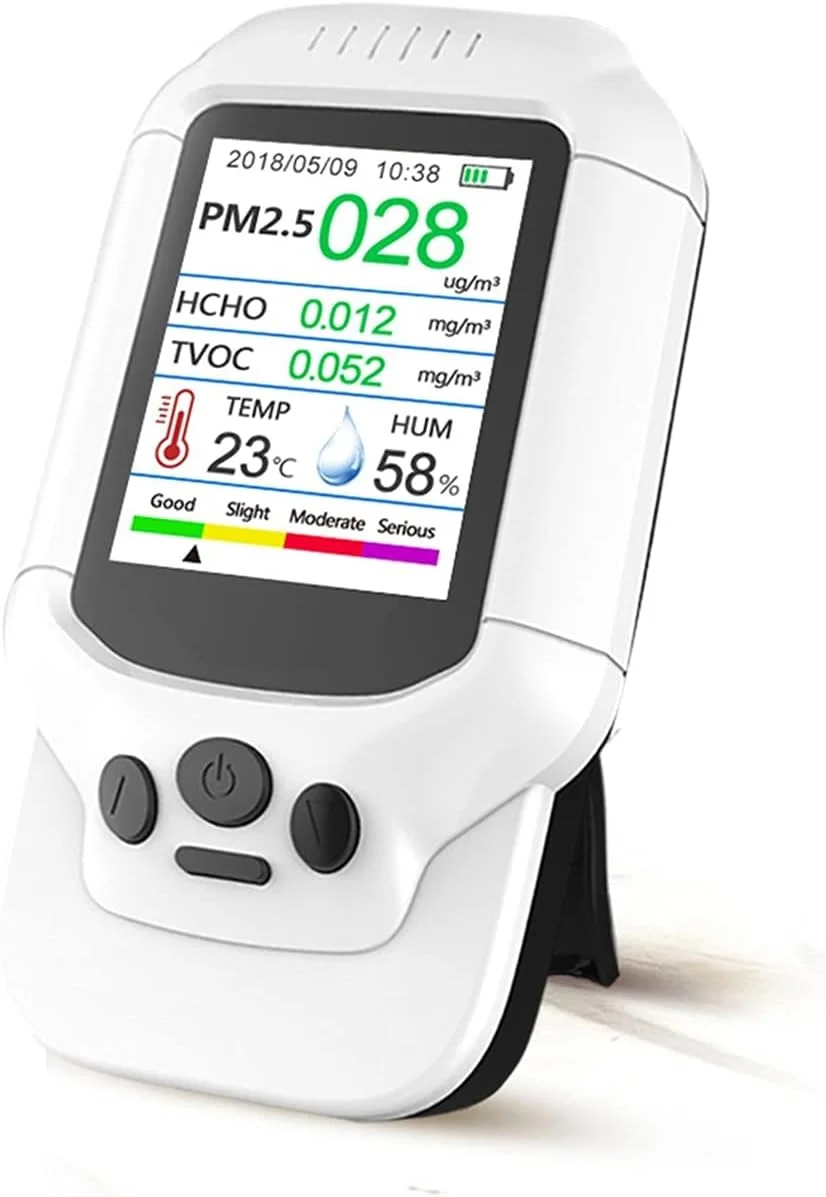 دستگاه سنجش کیفیت هوا Shandongmt، نسخه انگلیسی Dingmeng، اندازه گیری ذرات گرد و غبار PM2.5، فرمالدئید HCHO، دما و رطوبت
