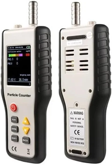 دستگاه تشخیص ذرات معلق PM2.5 با حساسیت بالا HANWEJF، دستگاه نمایش زنده حرفه ای کیفیت هوا و گرد و غبار، شمارنده ذرات دستی، دستگاه نمایش زنده کیفیت هوا