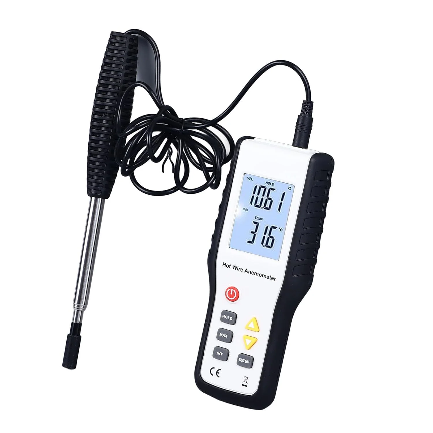 بادسنج حرارتی دستی LCD با حساسیت بالا برای نظارت بر محیط زیست