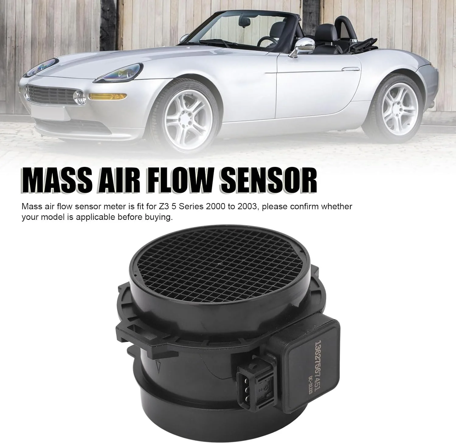 سنسور جریان هوای جرمی 13627567451 اندازه گیری دقیق برای مدل های 2000 تا 2003، جایگزین OE شماره 5WK9605