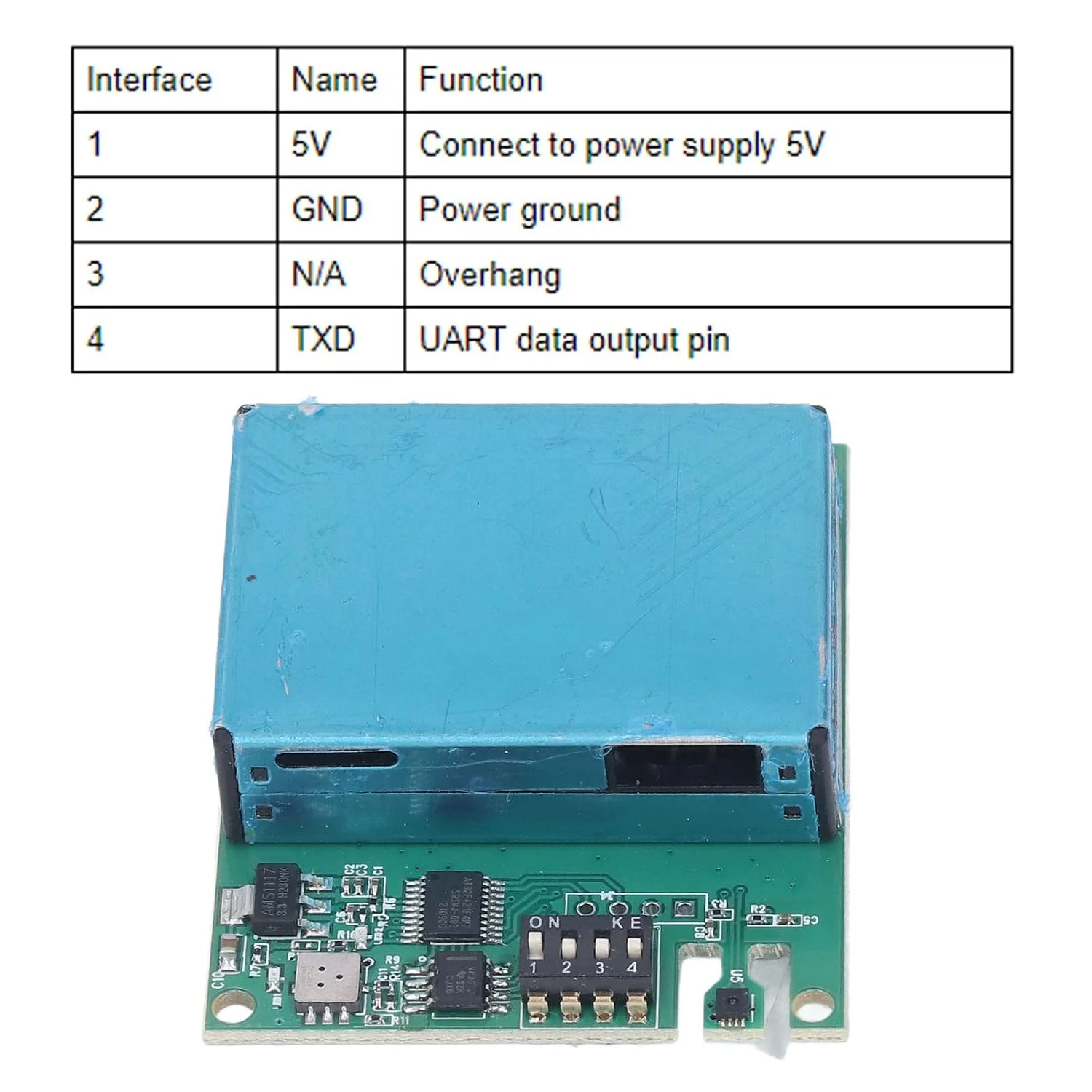 سنسور کیفیت هوا، سنسور غلظت ذرات با حساسیت بالا برای دی اکسید کربن، دما، رطوبت، همه در یک ماژول چند منظوره برای خانه های هوشمند و تصفیه کننده های هوا