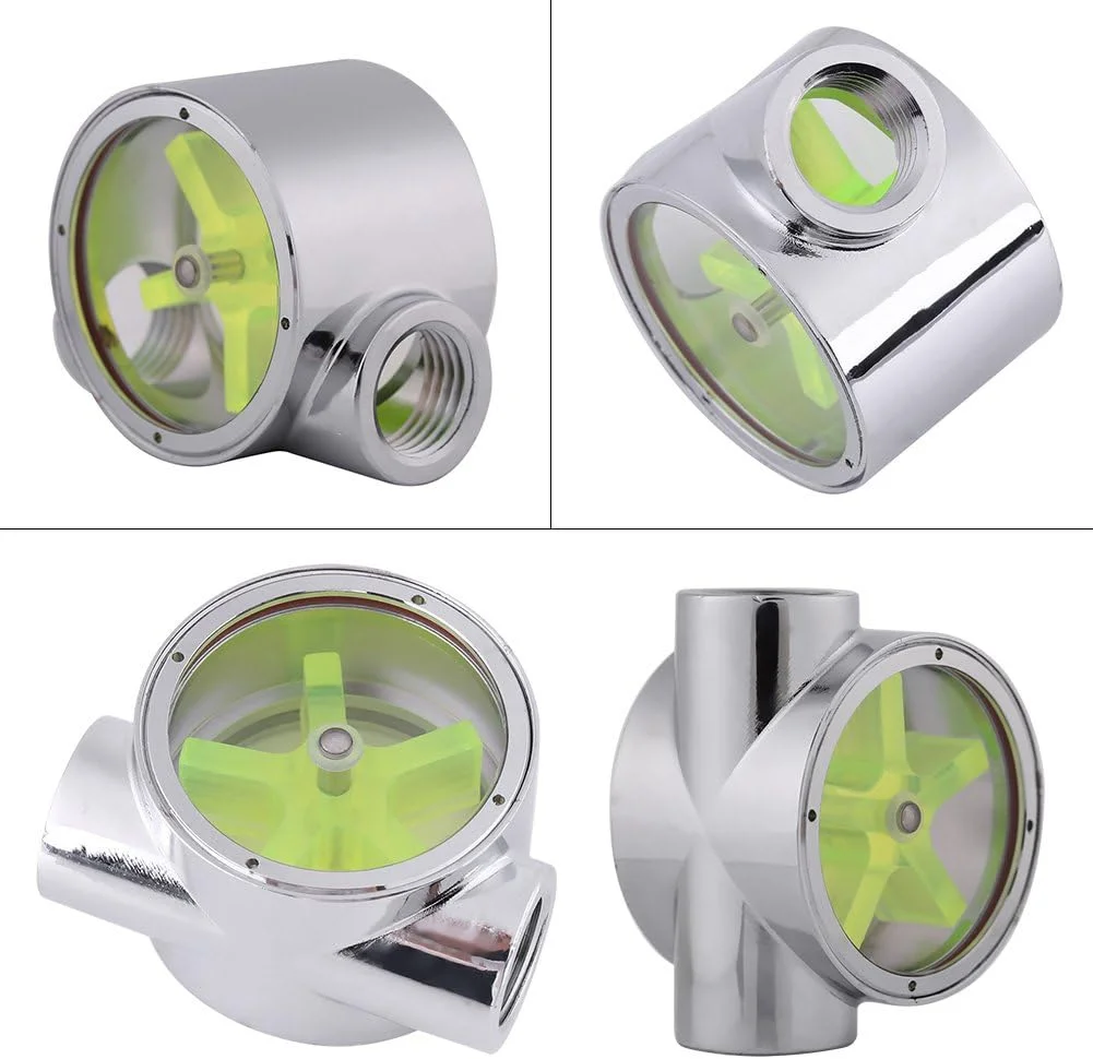 حسگر جریان فلزی با 5 پره برای ماشین حساب، نشانگر جریان برای جریان خنک کننده با استاندارد رزوه G1/2