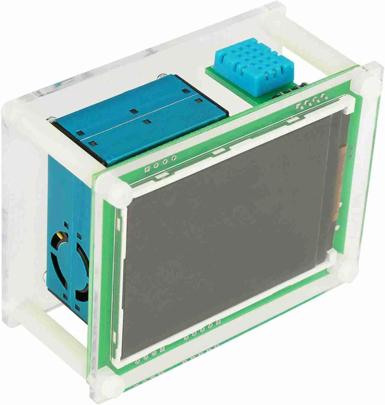 دستگاه تشخیص کیفیت هوای قابل حمل RIZGHWOY PM2.5، مانیتور چند منظوره با زاویه دید گسترده برای دفتر، خودرو، منبع تغذیه 5 ولت