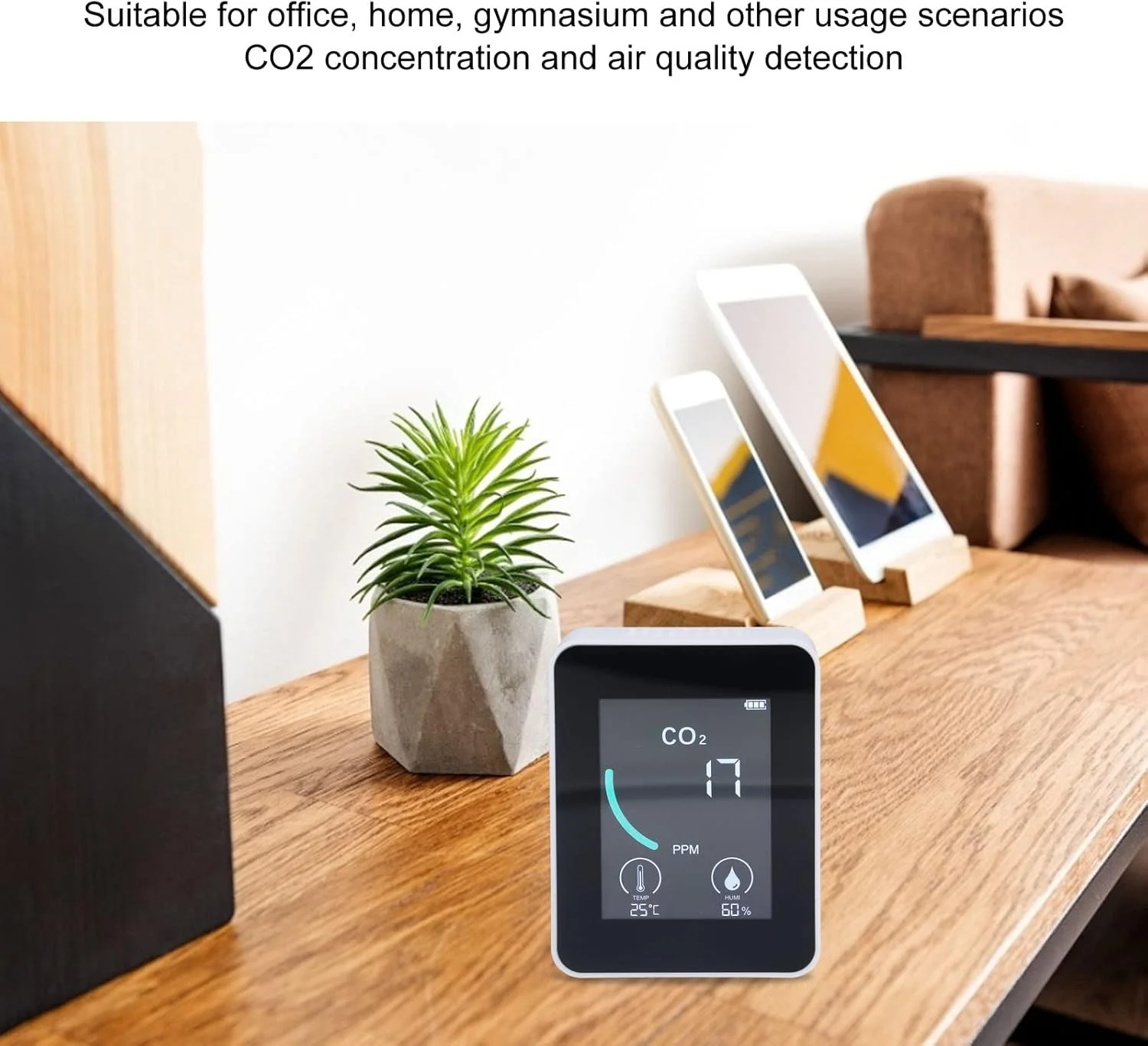 دستگاه تشخیص کیفیت هوا RvSky، مانیتورینگ قابل حمل و لحظه ای با عملکرد هشدار 2CO1T LCD CO2، دماسنج دیجیتال، مناسب برای دفاتر، خانه ها، سالن های ورزشی (سفید) دستگاه تشخیص کیفیت هوا RvSky، مانیتورینگ قابل حمل و لحظه ای با عملکرد هشدار 2CO1T LCD CO2، دماسنج دیجیتال، مناسب برای دفاتر، خانه ها، سالن های ورزشی (سفید)