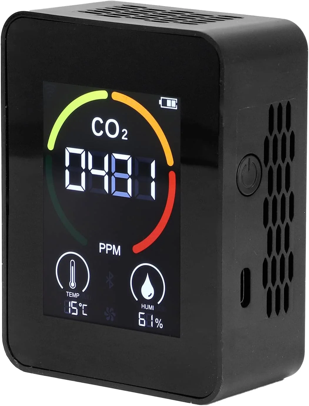 مانیتور کیفیت هوا نیمه هادی سنسور دما و رطوبت PGL28ACO2 ZNAZGG01 آشکارساز CO2 (مشکی)