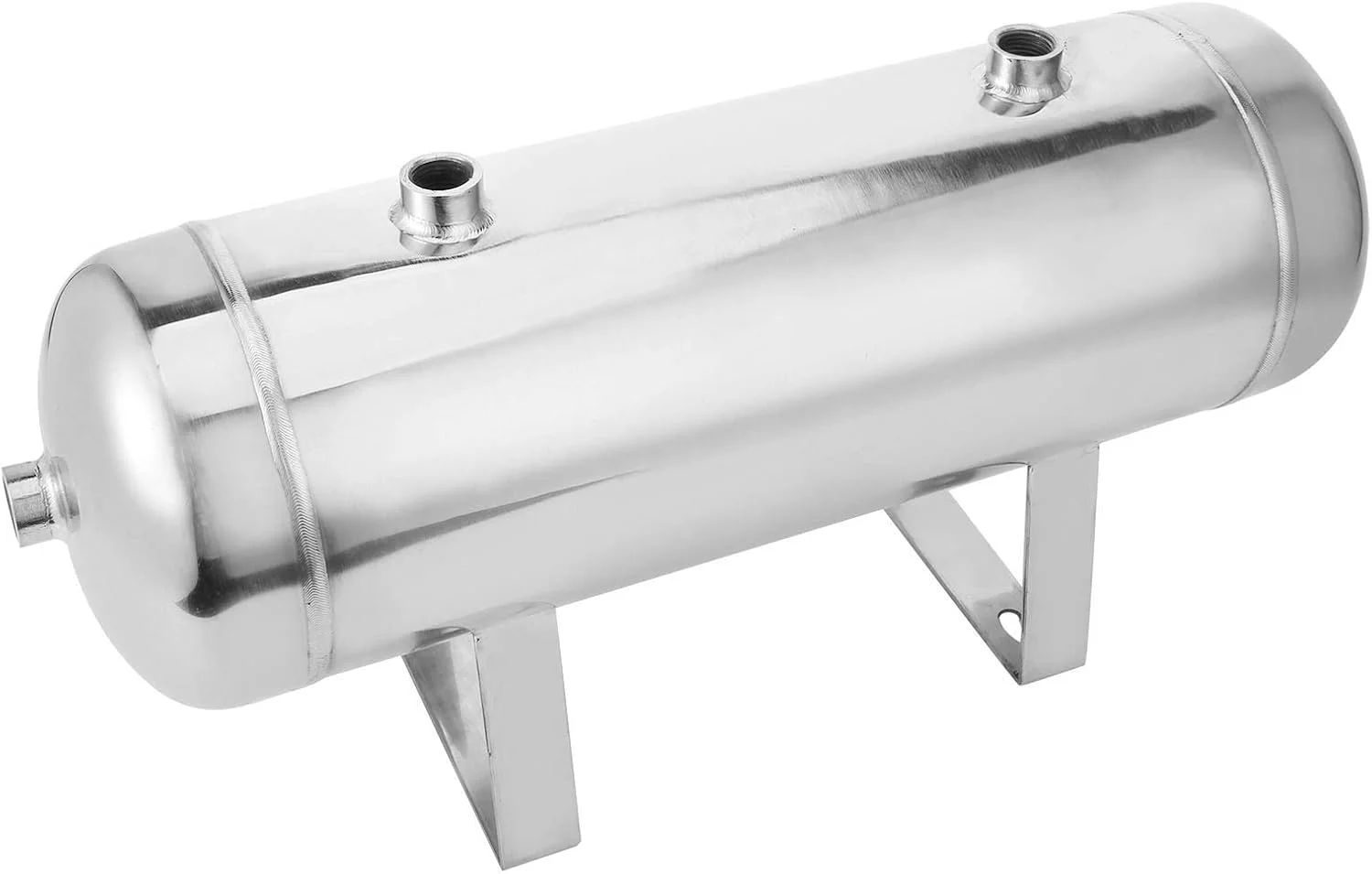 مخزن هوا، استیل ضد زنگ آینه ای 10 لیتری، فشار بالا 1.25 مگاپاسکال، برای مصارف صنعتی، خودرویی با رابط رزوه ای