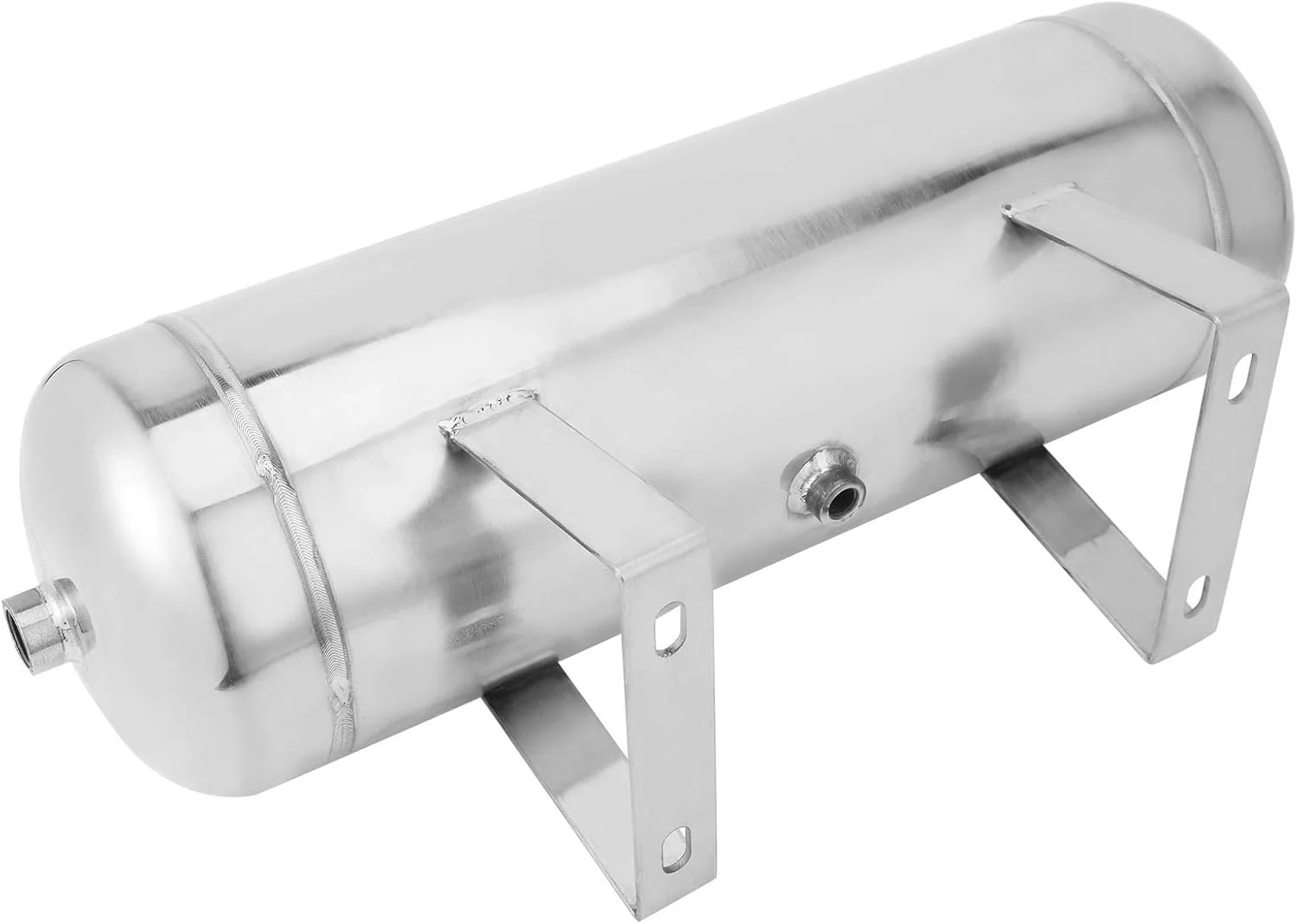 مخزن هوا، استیل ضد زنگ آینه ای 10 لیتری، فشار بالا 1.25 مگاپاسکال، برای مصارف صنعتی، خودرویی با رابط رزوه ای