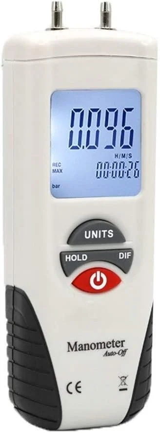 فشارسنج دیجیتال قابل حمل آزمایشگاهی رایترون، فشارسنج هوا، کیت گیج دیفرانسیل، ابزار نگهداری داده 517 کیلو پاسکال