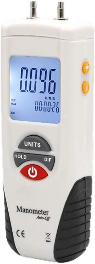 فشارسنج دیجیتال قابل حمل آزمایشگاهی رایترون، فشارسنج هوا، کیت گیج دیفرانسیل، ابزار نگهداری داده 517 کیلو پاسکال