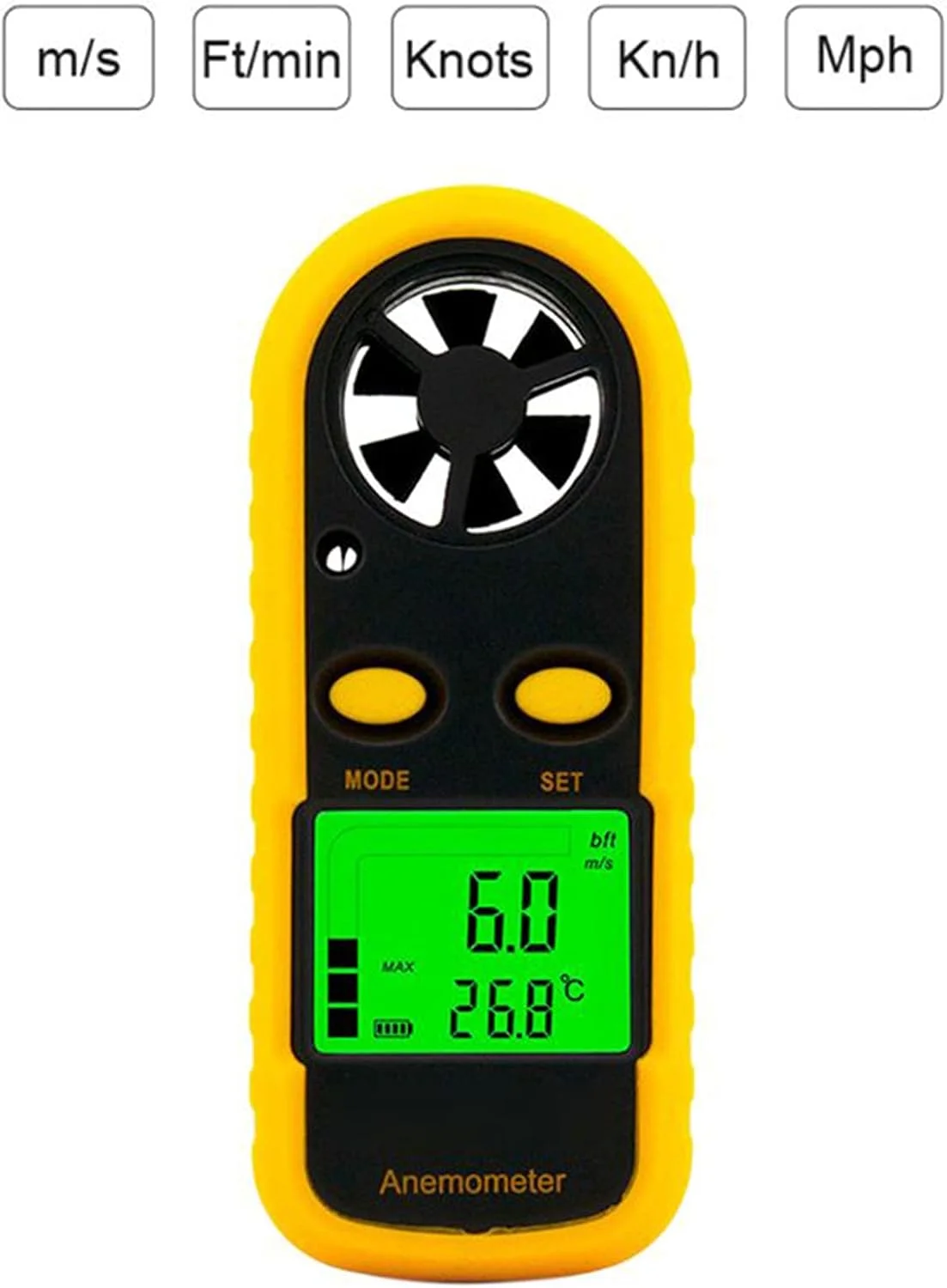 بادسنج دیجیتال Raitron، سرعت سنج باد 0-30 متر بر ثانیه، تستر دما، ابزار بادسنج