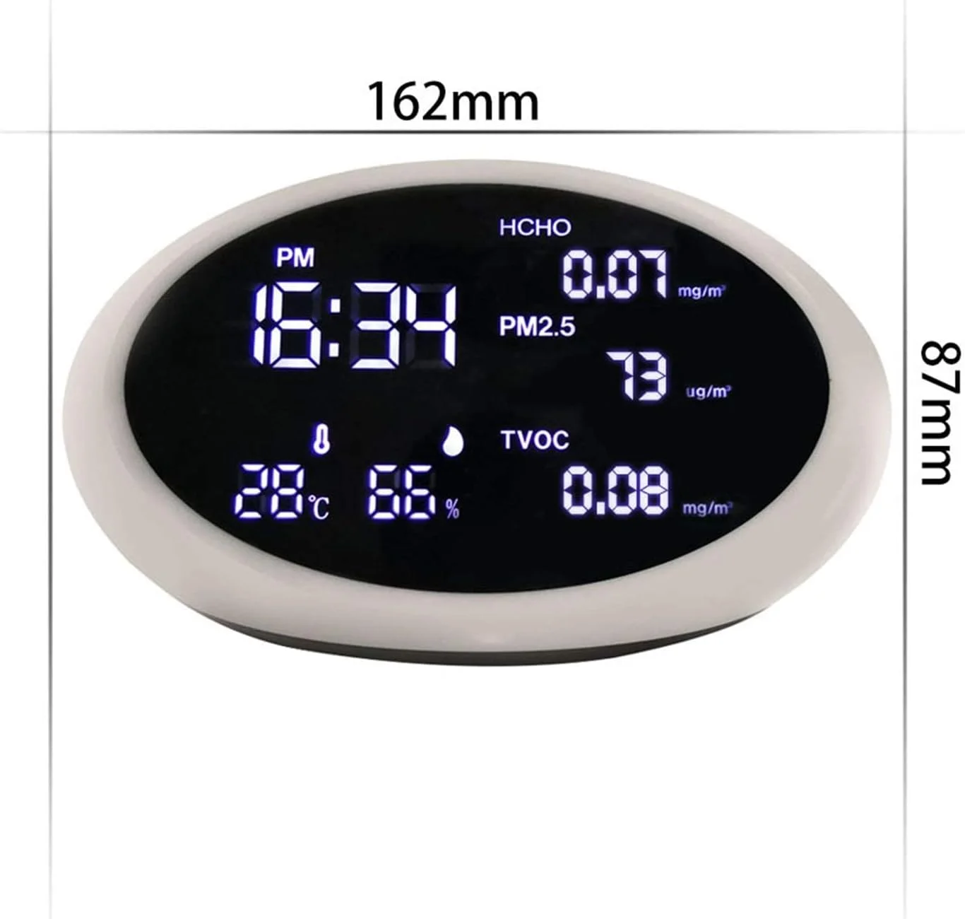 دستگاه تشخیص دی اکسید کربن رایترون، دما، رطوبت، کیفیت هوای داخل، ابزار مانیتور CO2 قابل نصب