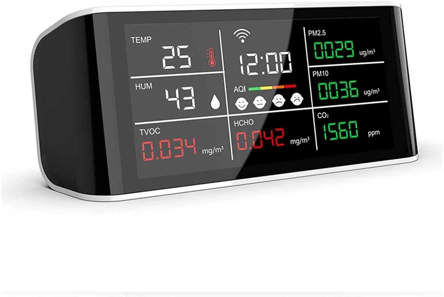 دستگاه تشخیص کیفیت هوا رایترون مدل Pm2.5 CO2 مناسب برای فضاهای داخلی و خارجی