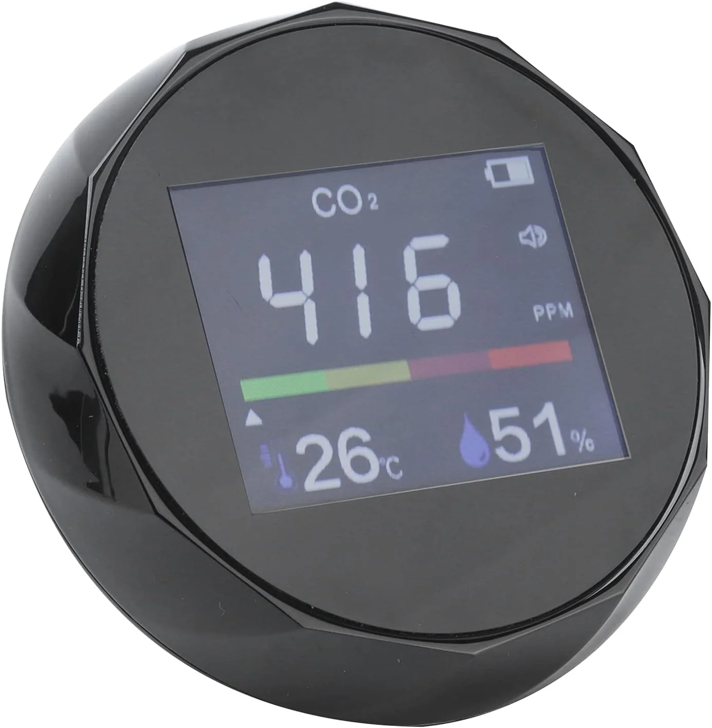 مانیتور کیفیت هوا، مانیتور دما و رطوبت CO2، تستر دی اکسید کربن چند منظوره قابل نصب روی دیوار برای شارژ USB