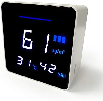 دستگاه تست کیفیت هوا PM2.5 قابل حمل، ابزار تست کیفیت هوا با قابلیت نمایش دما و رطوبت