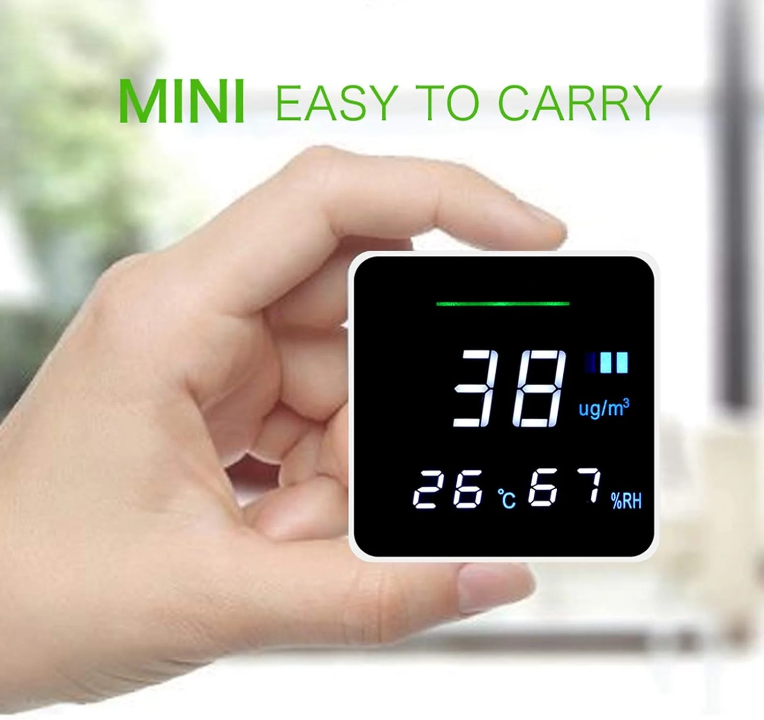 دستگاه سنجش کیفیت هوا، مناسب فضای داخلی و خارجی، برای ذرات معلق PM2.5، دستگاه تست کیفیت هوا قابل حمل و جمع و جور BAIVON برای استفاده در خانه، دفتر، ماشین و مسافرت