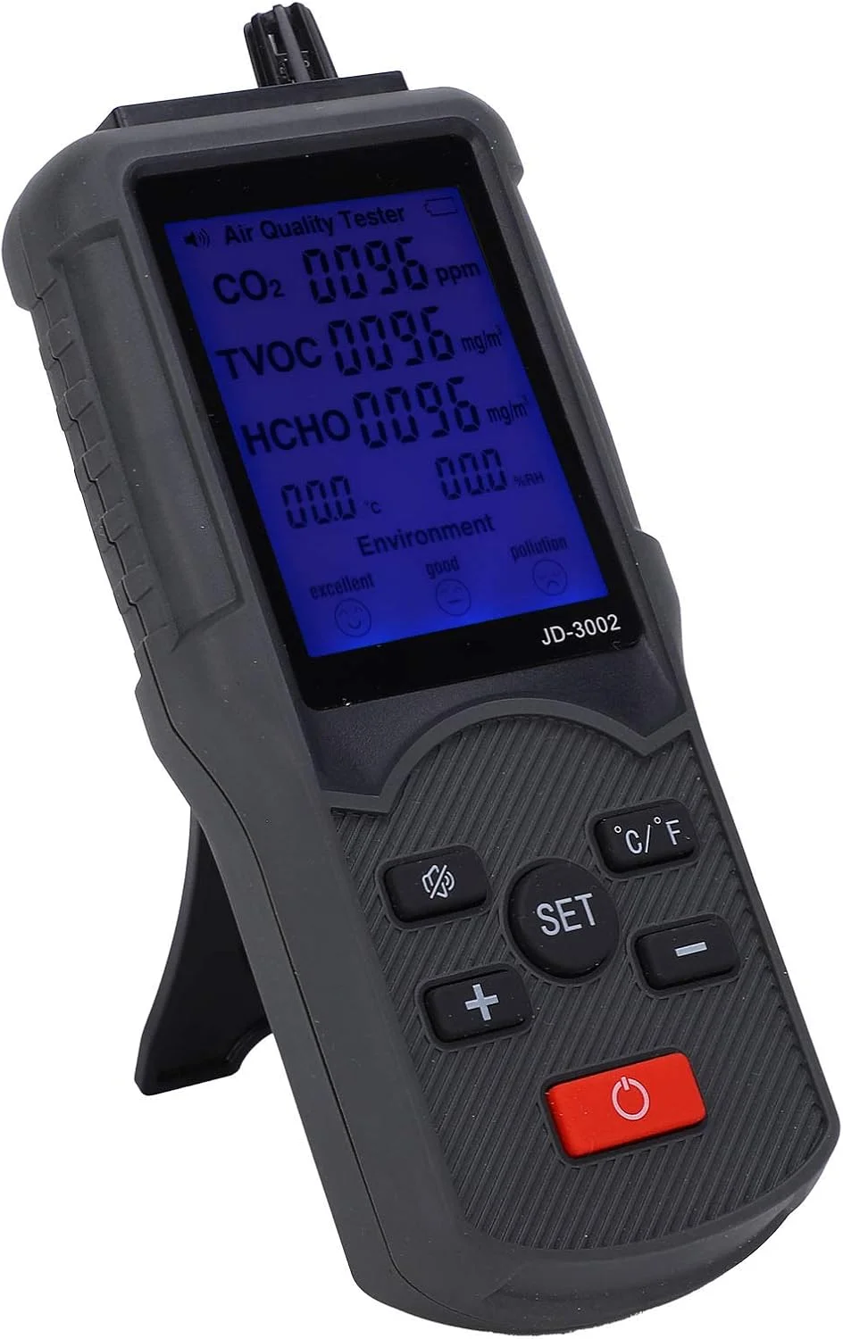 مانیتور کیفیت هوا، تستر کیفیت هوا چند منظوره برای خانه، آشکارساز دما و رطوبت CO2 TVOC، مانیتور کیفیت هوا داخلی برای خانه، دفتر، مدرسه