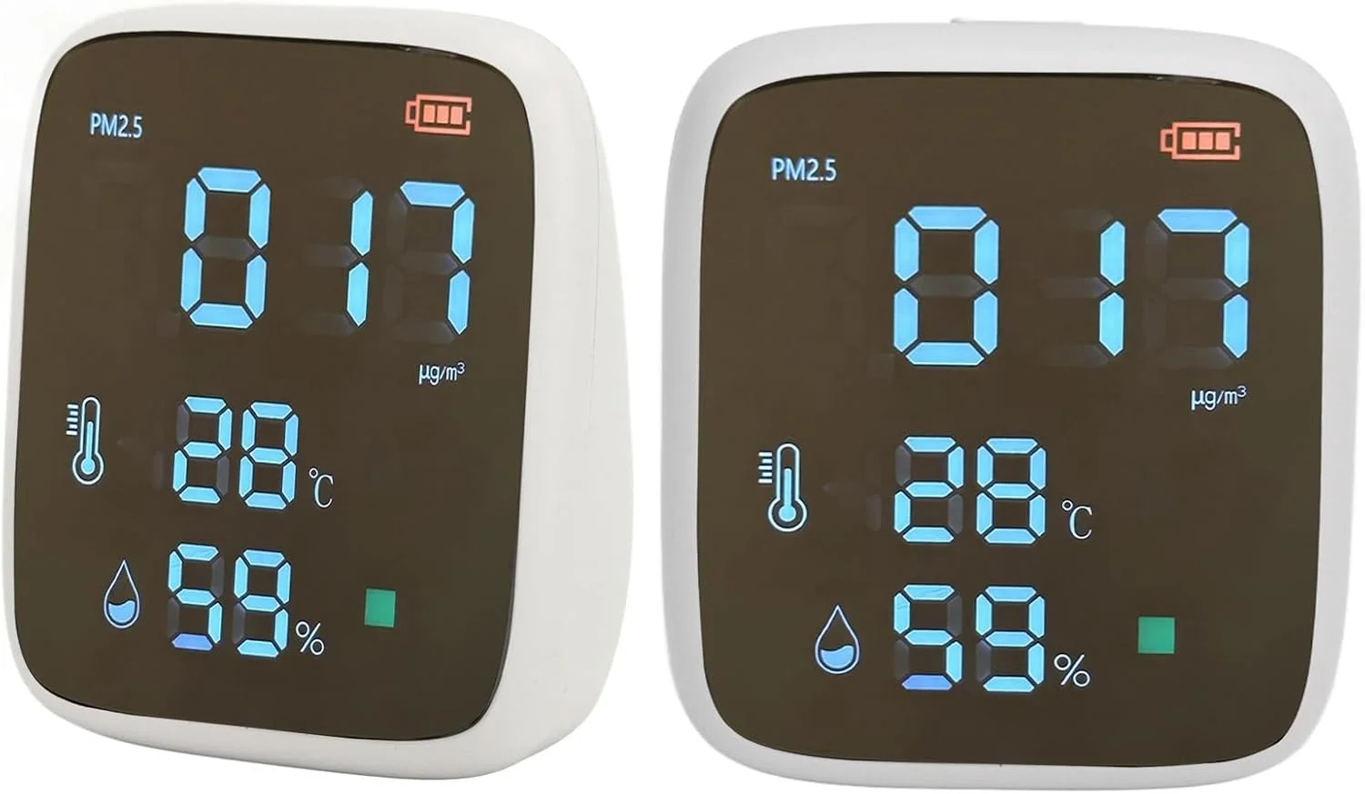 دستگاه سنجش کیفیت هوا PM2.5 خانگی، قابل حمل، با حسگر هوشمند برای خانه و دفتر کار، دارای صفحه نمایش LCD بزرگ