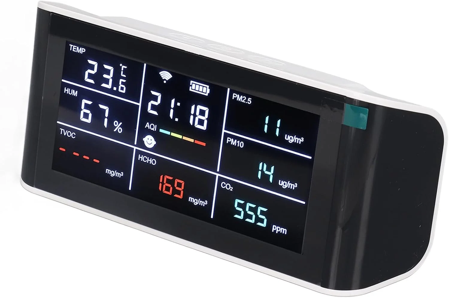 مانیتور کیفیت، مانیتور CO2 قابل حمل چند منظوره وای فای 9 در 1 با قابلیت اتصال به برنامه، برای خانه ها و انبارهای شراب