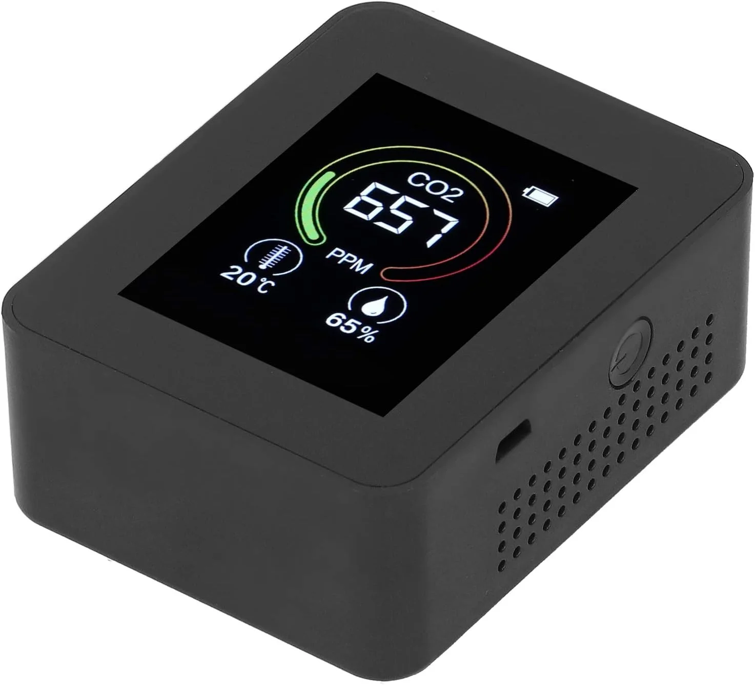 مانیتور کیفیت هوا، ردیاب دی اکسید کربن با صفحه نمایش بزرگ، ساخته شده از مواد ABS