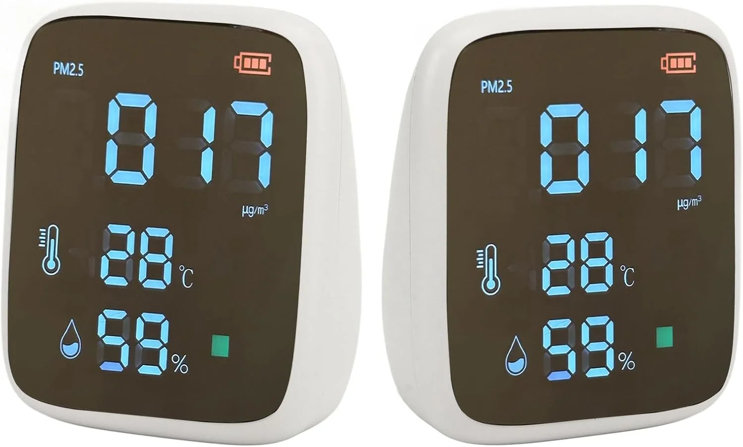 دستگاه سنجش کیفیت هوا PM2.5 خانگی، قابل حمل، با حسگر هوشمند برای خانه و دفتر کار، دارای صفحه نمایش LCD بزرگ