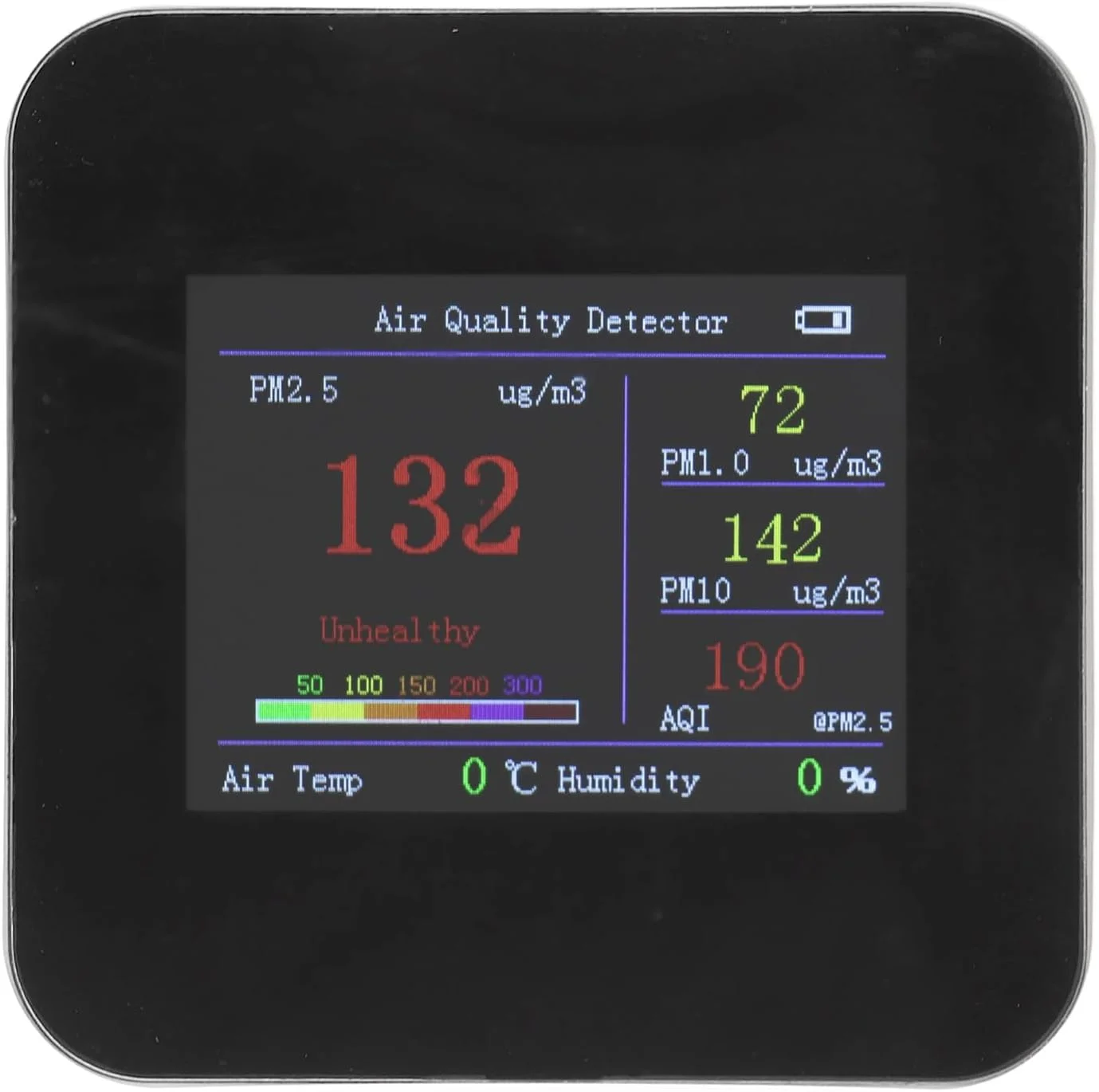 مانیتور کیفیت هوا، نمایشگر دیجیتال قابل حمل، سنسور کیفیت با شارژ Type C برای فضای داخلی (KB1: مانیتور PM2.5)
