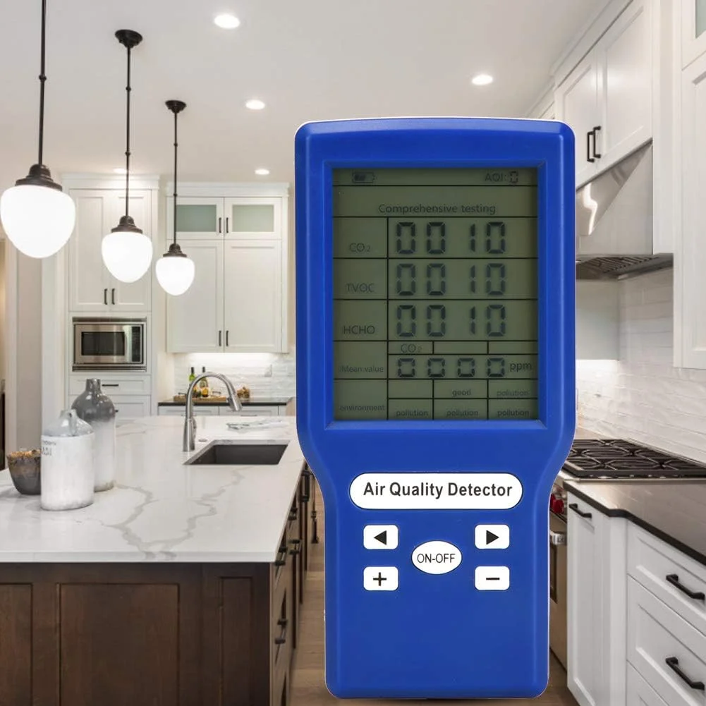 دستگاه سنجش کیفیت هوا، آشکارساز فرمالدئید، دستگاه اندازه گیری آلودگی، تستر کیفیت هوا برای CO2، فرمالدئید، TVOC، PM2.5
