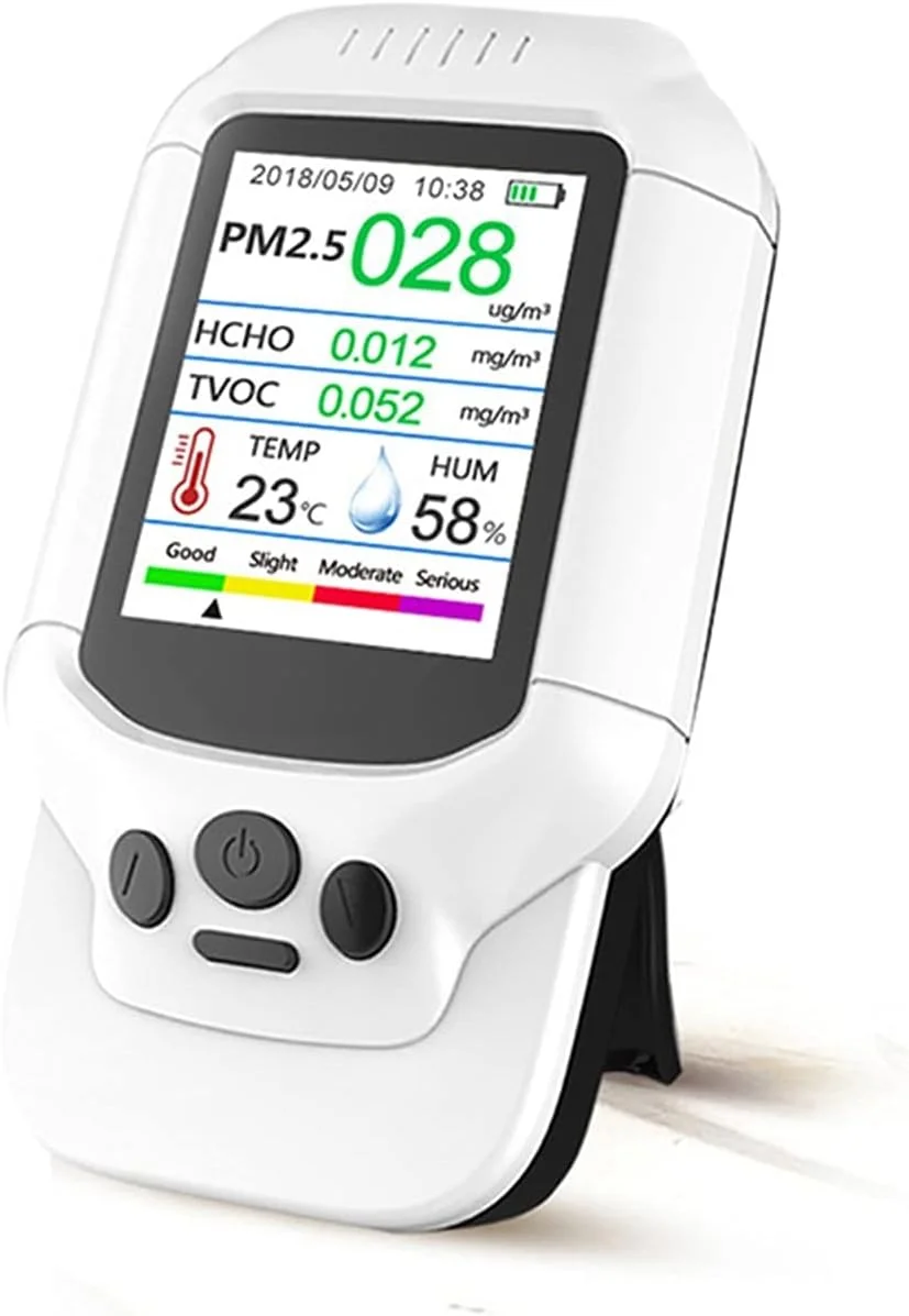 دستگاه سنجش کیفیت هوا، آشکارساز کیفیت هوا PM2.5، دما و رطوبت، TVOC نسخه انگلیسی