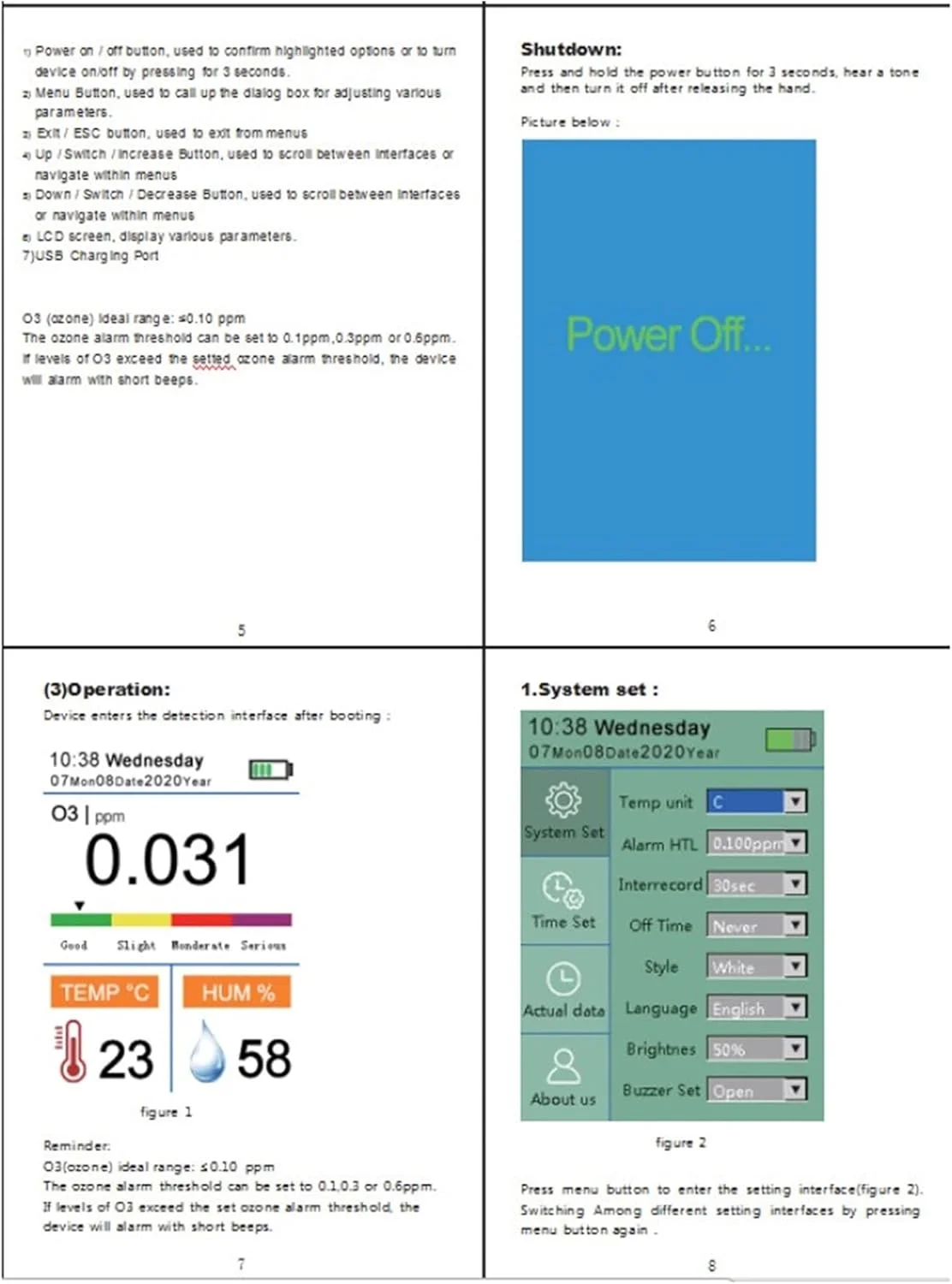 دستگاه سنجش کیفیت هوا، آشکارساز O3 قابل حمل، جعبه ابزار آشکارساز ازن دستی، کارخانه