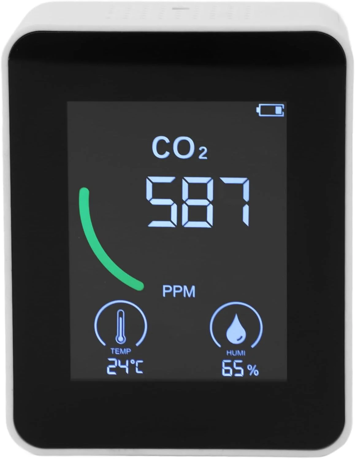 دستگاه سنجش کیفیت هوا 3 در 1 مادون قرمز NDIR مانیتور CO2 تستر دما و رطوبت برای خانه